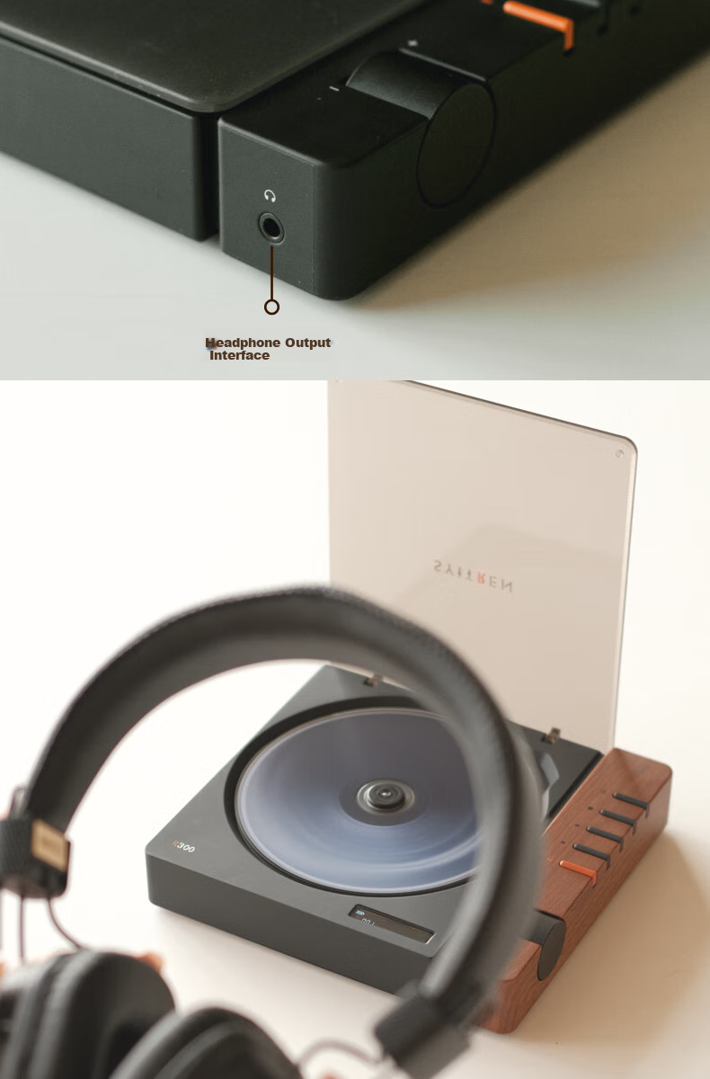 Портативная акустика Syitren R300 CD Player - ретро-дизайн, Bluetooth 5.3, встроенный аккумулятор, деревянная отделка