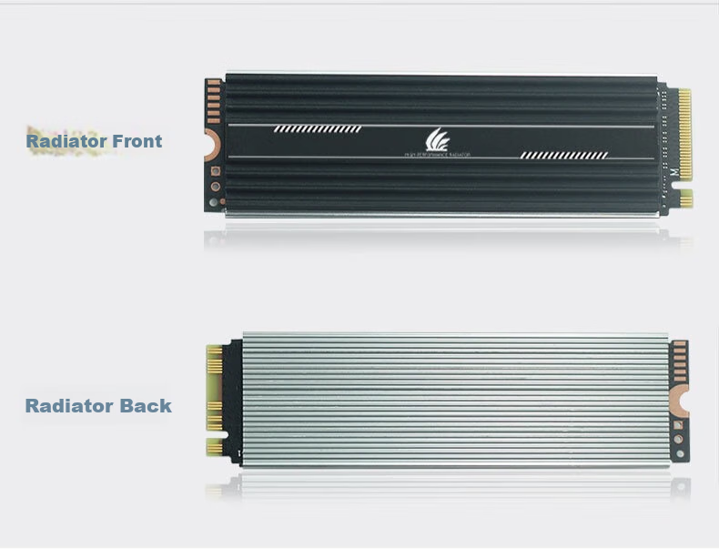 Охладитель для M.2 NVMe SSD LinkStone, алюминиевый радиатор с двойным охлаждением, 7 мм, Kuoling007