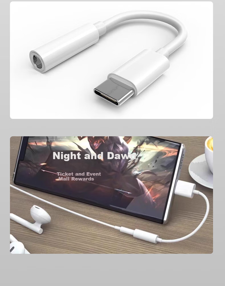 Адаптер Masentek Type-C на 3.5 мм для наушников, аудиокабель-конвертер USB-C с круглым разъемом 3.5 мм, совместимый с Huawei, Honor, OPPO, Xiaomi, iPad