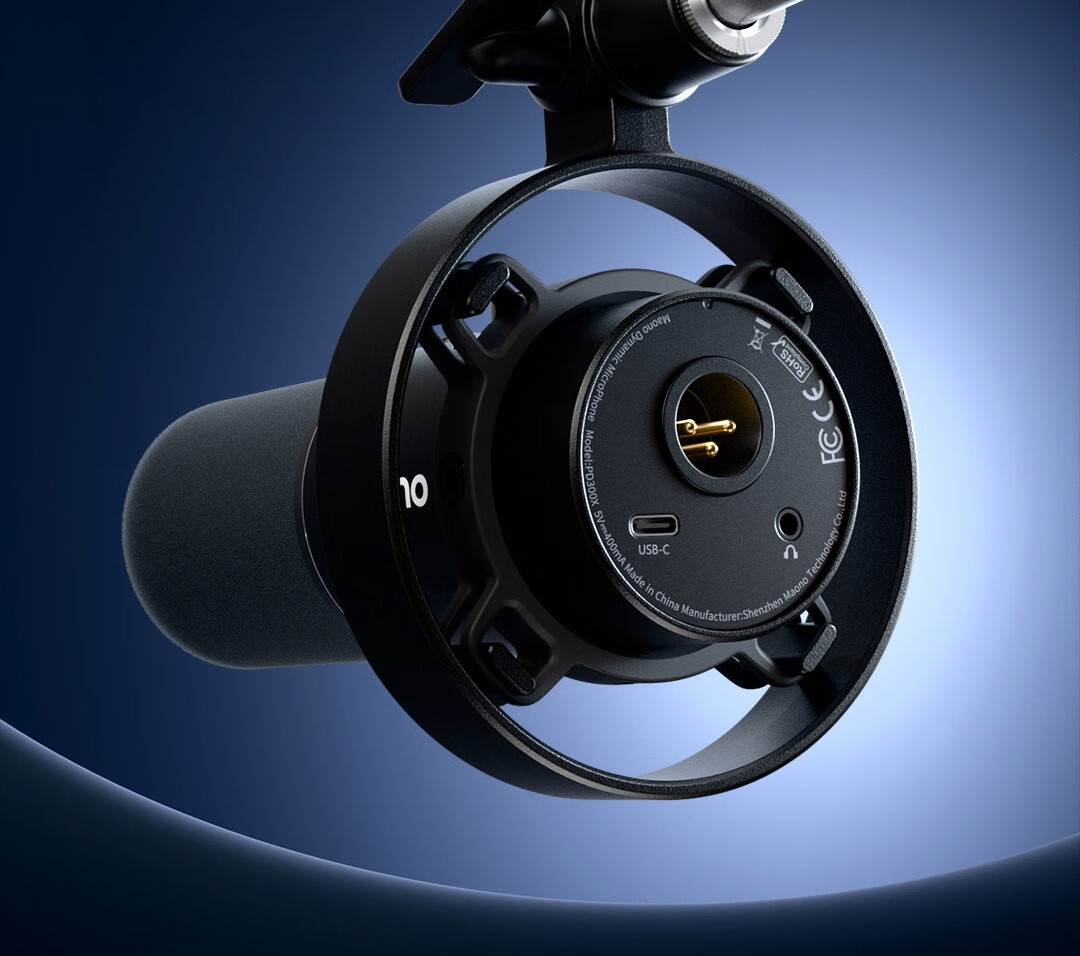 Динамический микрофон Maono PD300X, профессиональный для прямой трансляции, записи, игр, с шумоподавлением, встроенной звуковой картой
