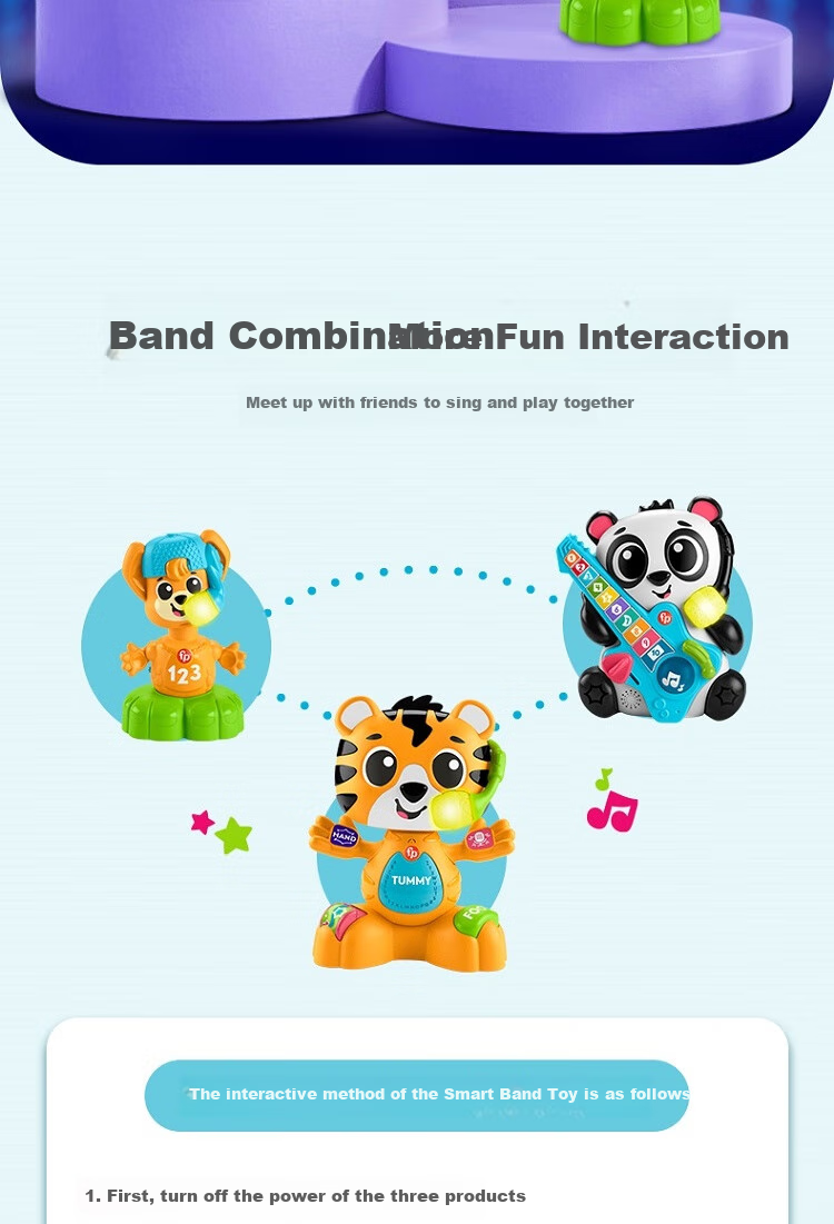 Fisher-Price Умный барабан "Панда", обучающая игрушка для раннего развития, музыкальная, интерактивная, для детей от 9 месяцев
