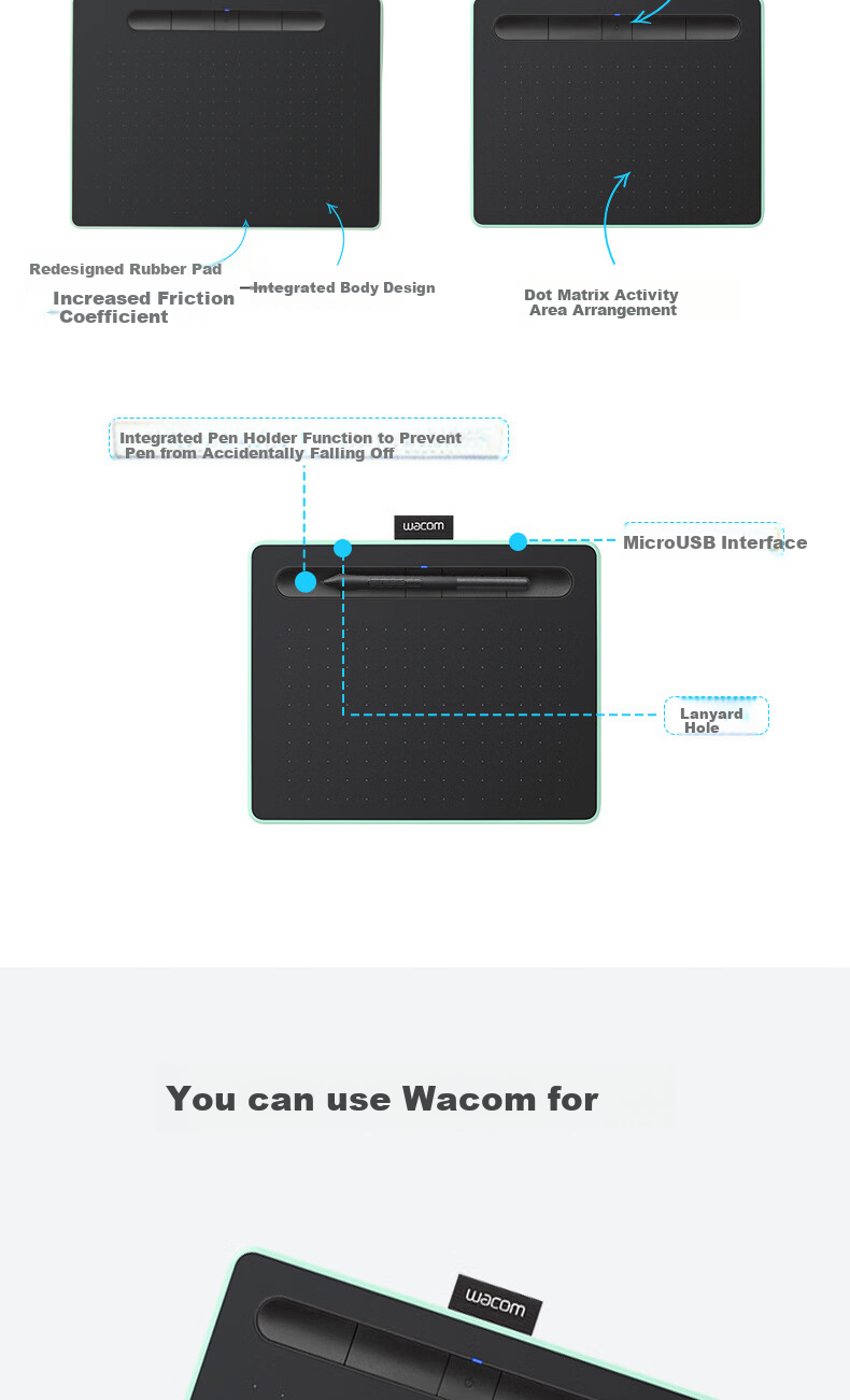 Графический планшет Wacom Intuos CTL-4100WLA/K0 Bluetooth, маленький, черный