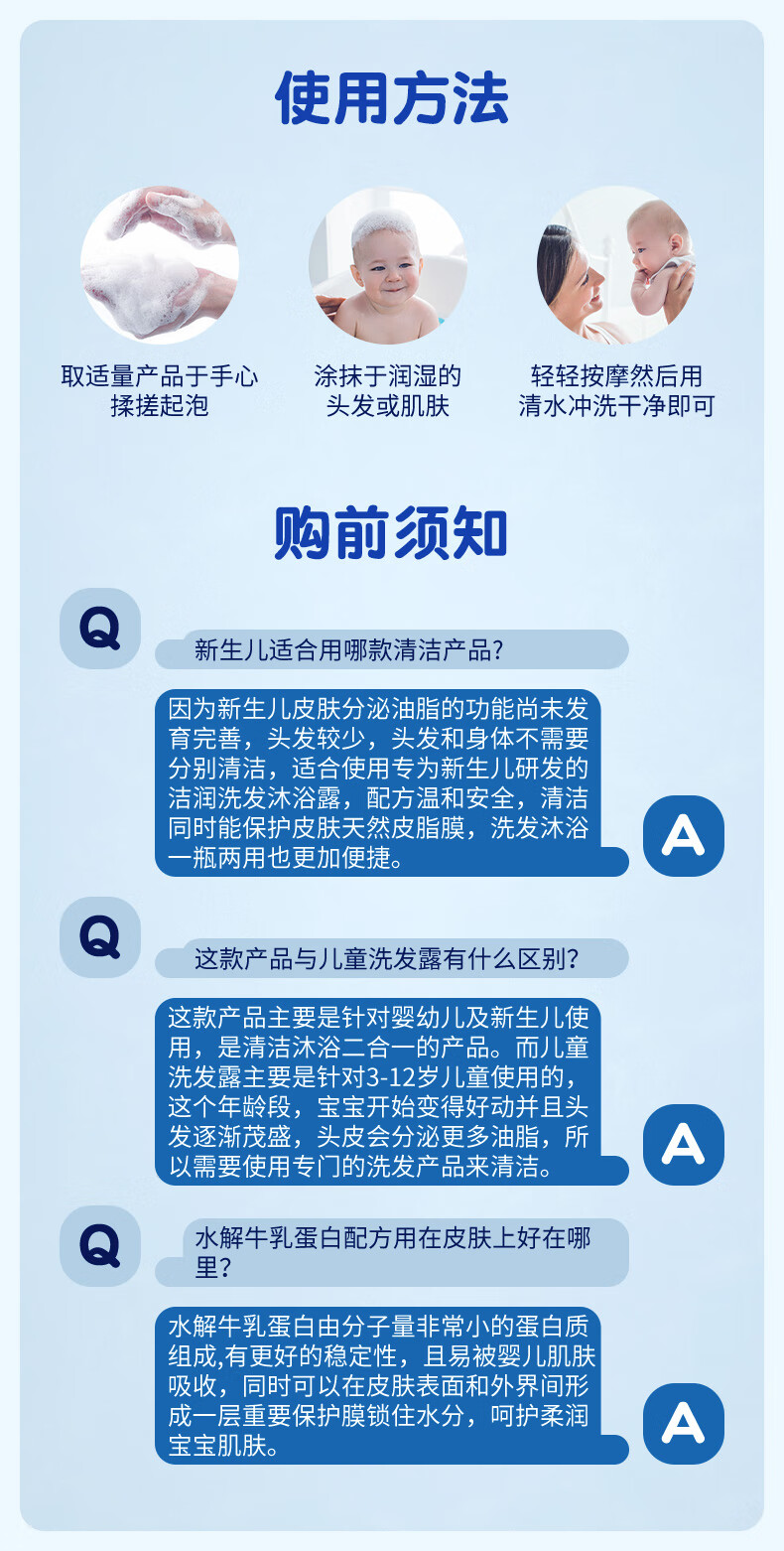 哈罗闪（sanosan）婴儿洗发沐浴露二合一400ml 德国原装进口0-3岁儿童洗发水沐浴液温和低泡易冲洗新生儿用品