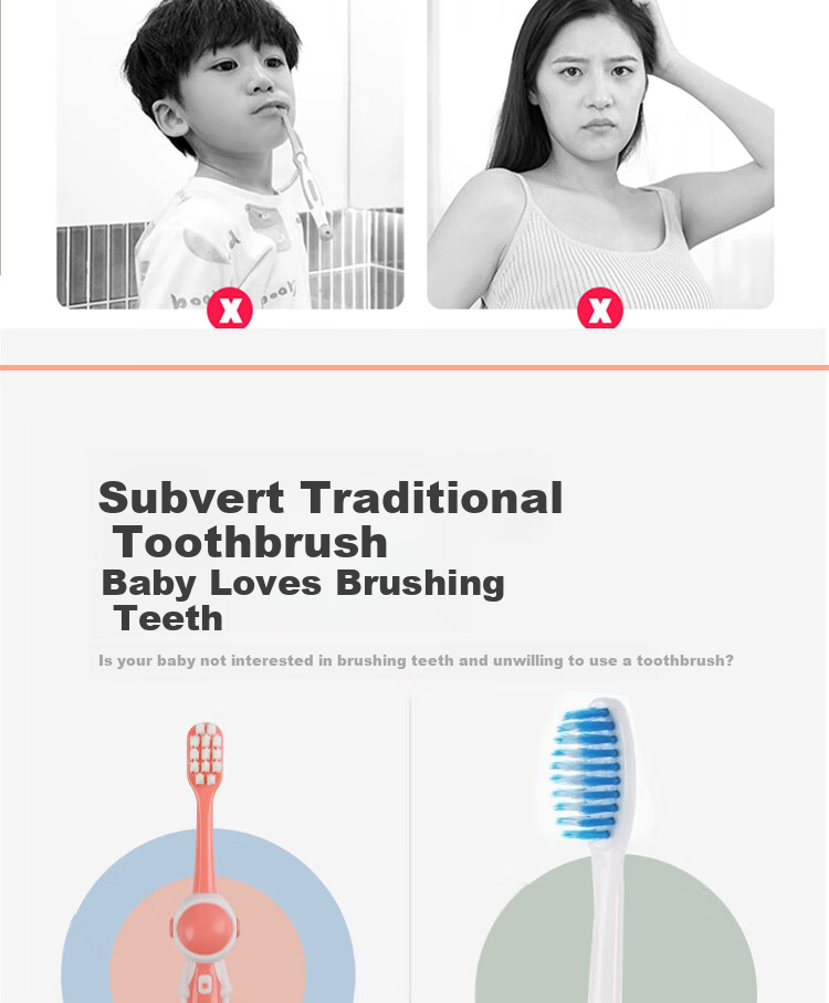 Детская зубная щетка BRUSHING BEAR, мягкая, 8 шт., для детей от 3 до 6 лет, с мягкой щетиной, дизайн "Астронавт"