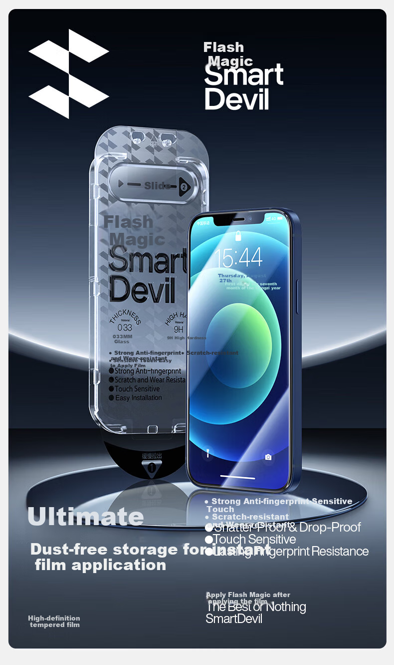 Защитное стекло SmartDevil для iPhone 12 Pro Max, закаленное, противоударное, антиотпечатки, 2 шт.