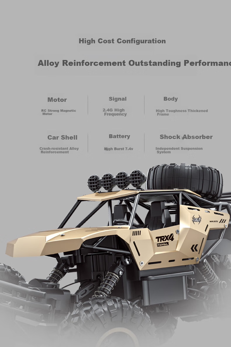 Радиоуправляемый внедорожный гоночный автомобиль 4DRC Alloy, полноприводный, игрушка для мальчиков от 3-6 лет, подарок на день рождения и Новый год