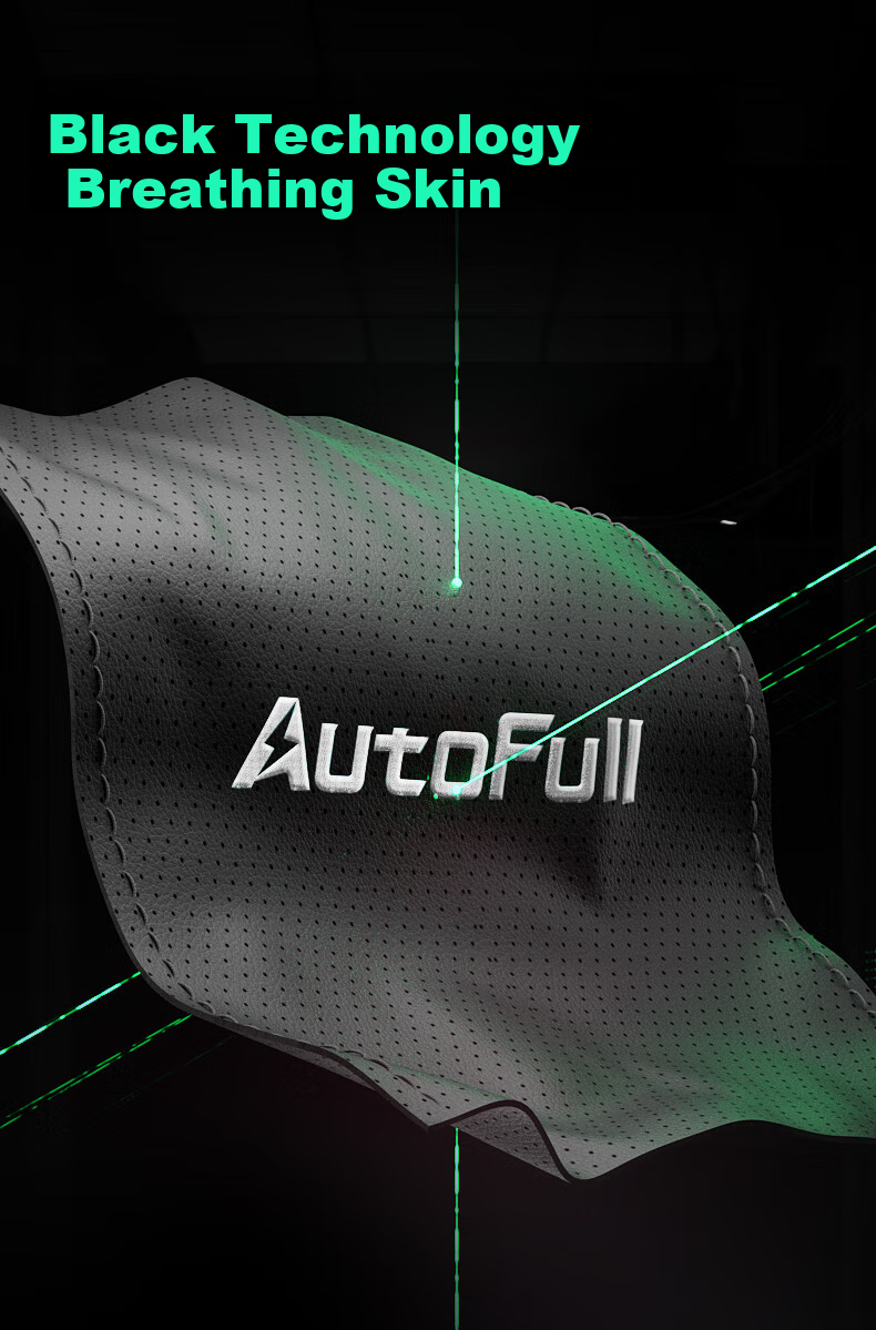 Игровое кресло AutoFull C3 Titanium, эргономичное, компьютерное, офисное, биомеханическое, с поддержкой, 160 градусов, кожа, черный