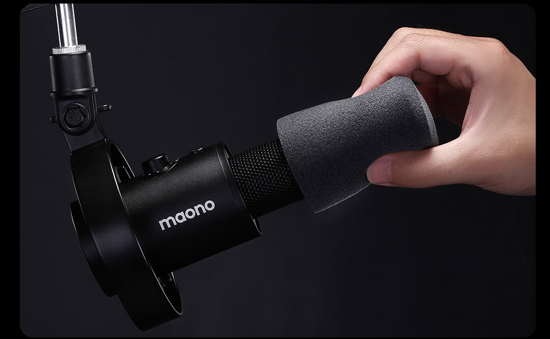 Динамический микрофон Maono PD300X, профессиональный для прямой трансляции, записи, игр, с шумоподавлением, встроенной звуковой картой