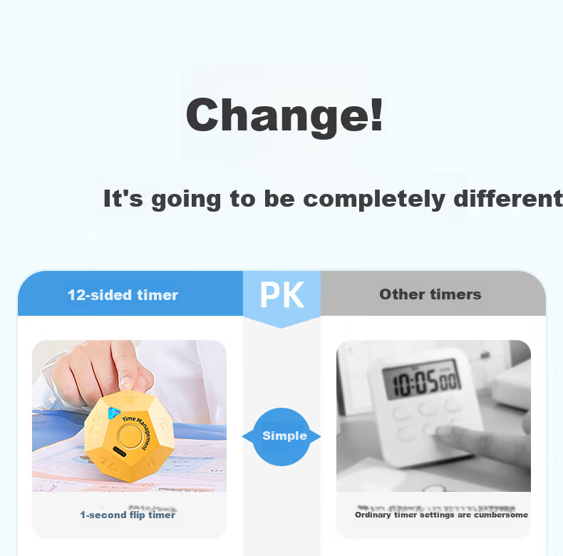 QT-TIMER Таймер для студентов и детей, визуальный куб с функцией переворота и обратным отсчетом, розовый