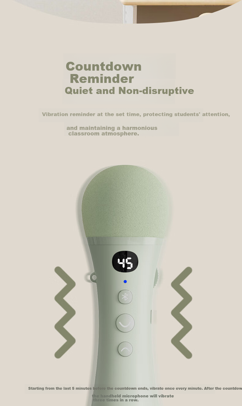 Беспроводной микрофон Oubai Z10 Mint Green, портативный, для учителей, туров, караоке, выступлений, с функцией перелистывания страниц