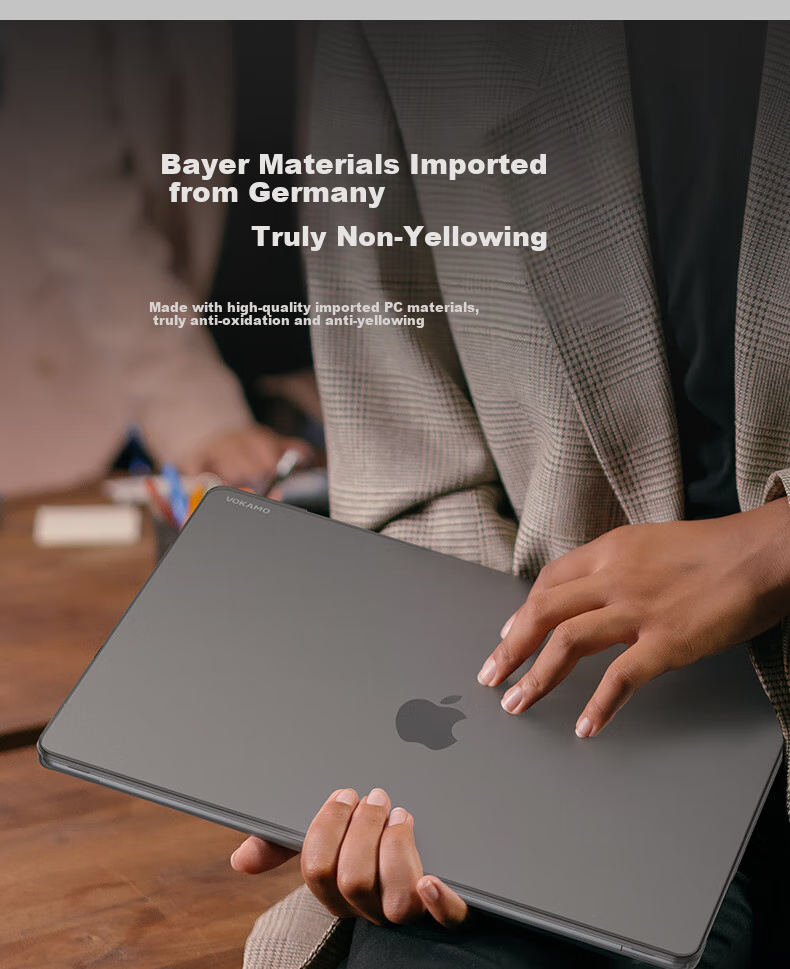 Защитная пленка VOKAMO для MacBook Pro 16/21, противоударная, устойчивая к царапинам, матовая, полупрозрачная черная