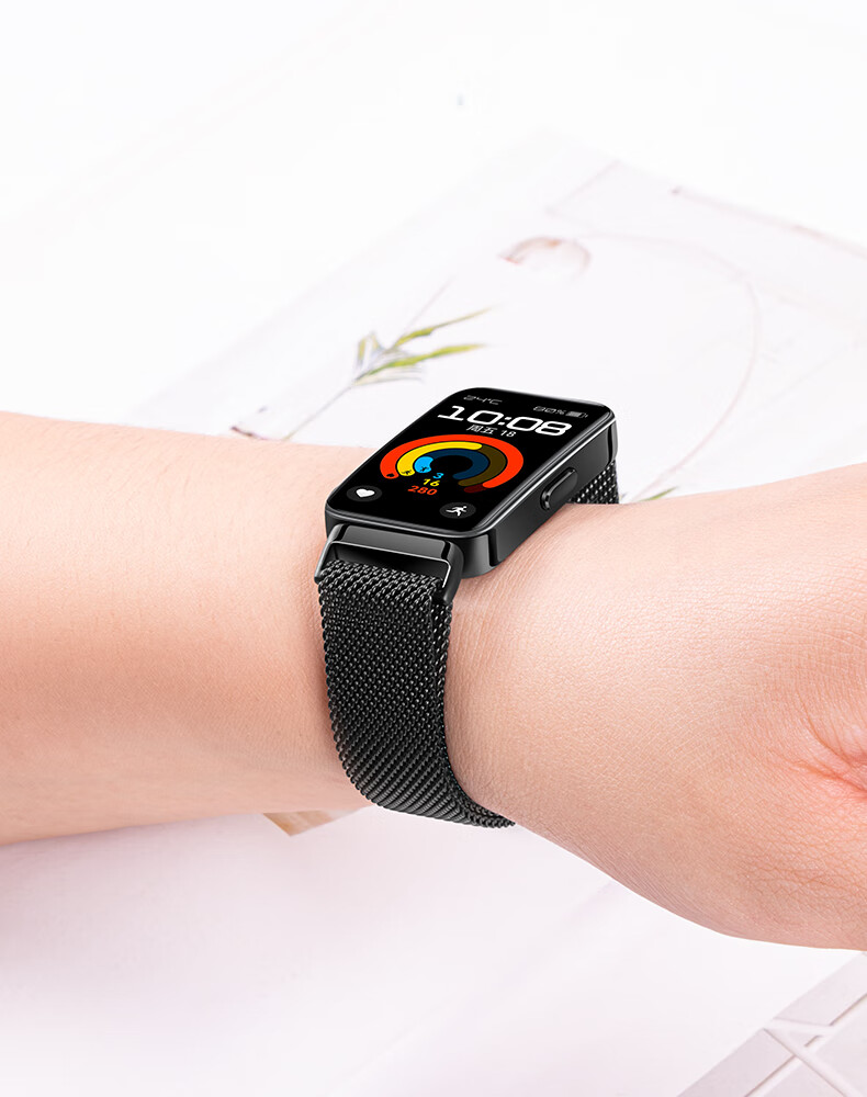 Ремешок Xiaopijiang Milanese Loop для Huawei Band 10/9/8, стальной, магнитный, универсальный