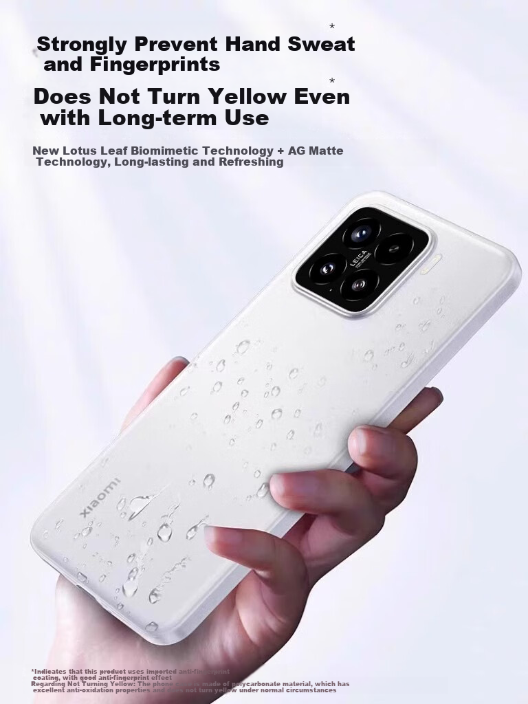 Чехол-накладка EDDGA для Xiaomi Mi 15, ультратонкий, полупрозрачный, с защитой камеры, противоударный, белый