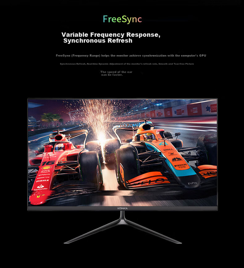 Игровой монитор KONKA KM2721, 27 дюймов, 2K (2560x1440), 180 Гц, IPS, FreeSync