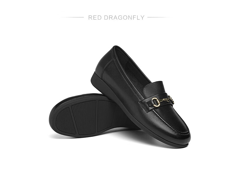 Женские лоферы RED DRAGONFLY WBB152101/02, черные, размер 36
