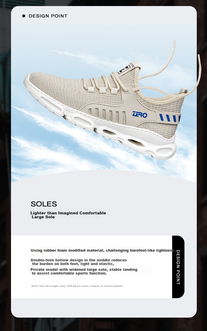 Lingdu Zero Кроссовки мужские, дышащие кроссовки из Flyknit, удобные легкие сетчатые спортивные повседневные кроссовки для мужчин, абрикосовый цвет, размер 38