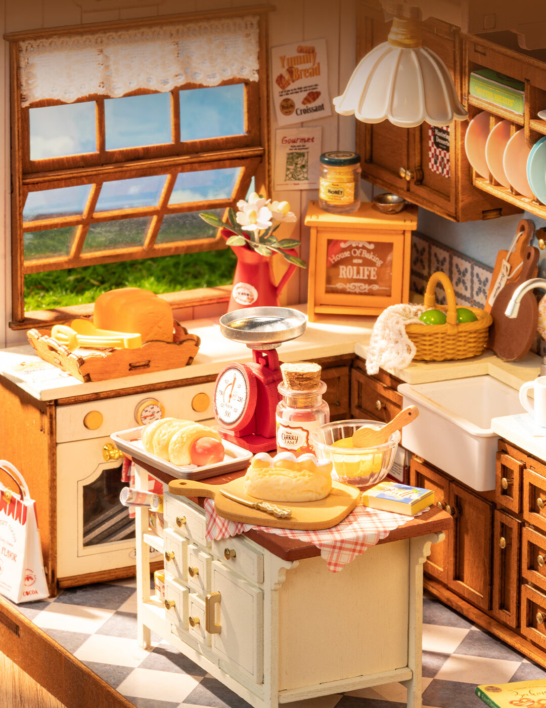 Конструктор Rolife "Пекарня" DIY Dollhouse, подарок на день рождения, День Святого Валентина, Новый год