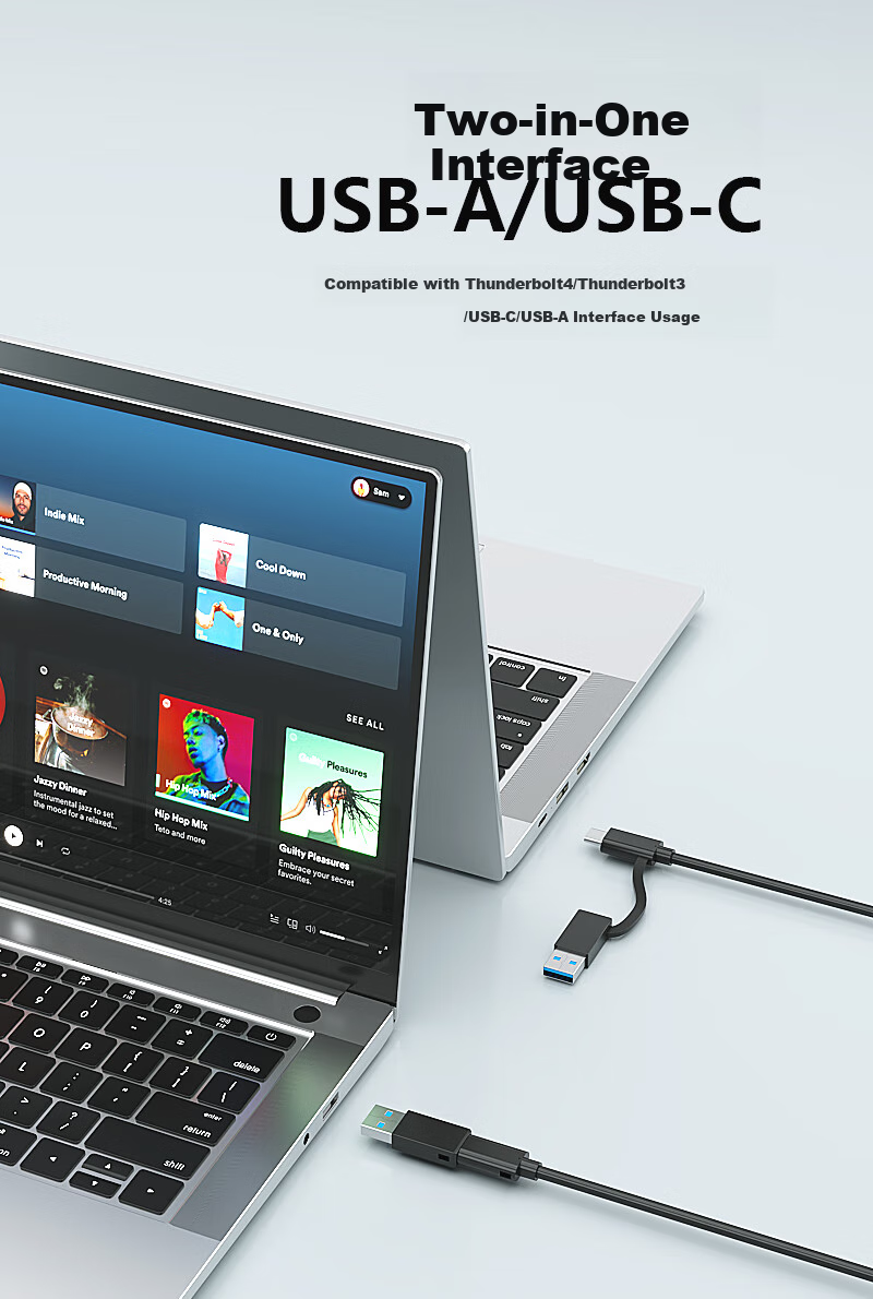 Wavlink WL-UG69DH2 Silver Expansion Dock, Type-C to DP Dual HDMI, Supports 5K60Hz, DisplayLink Protocol Converter Adapter, Suitable for Macbook Screen Extension