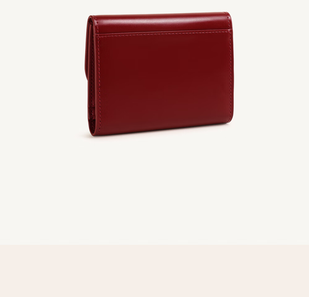 Кошелек Toutou Cherry из натуральной кожи, короткий кардхолдер, красный, подарок на Новый год, День Святого Валентина
