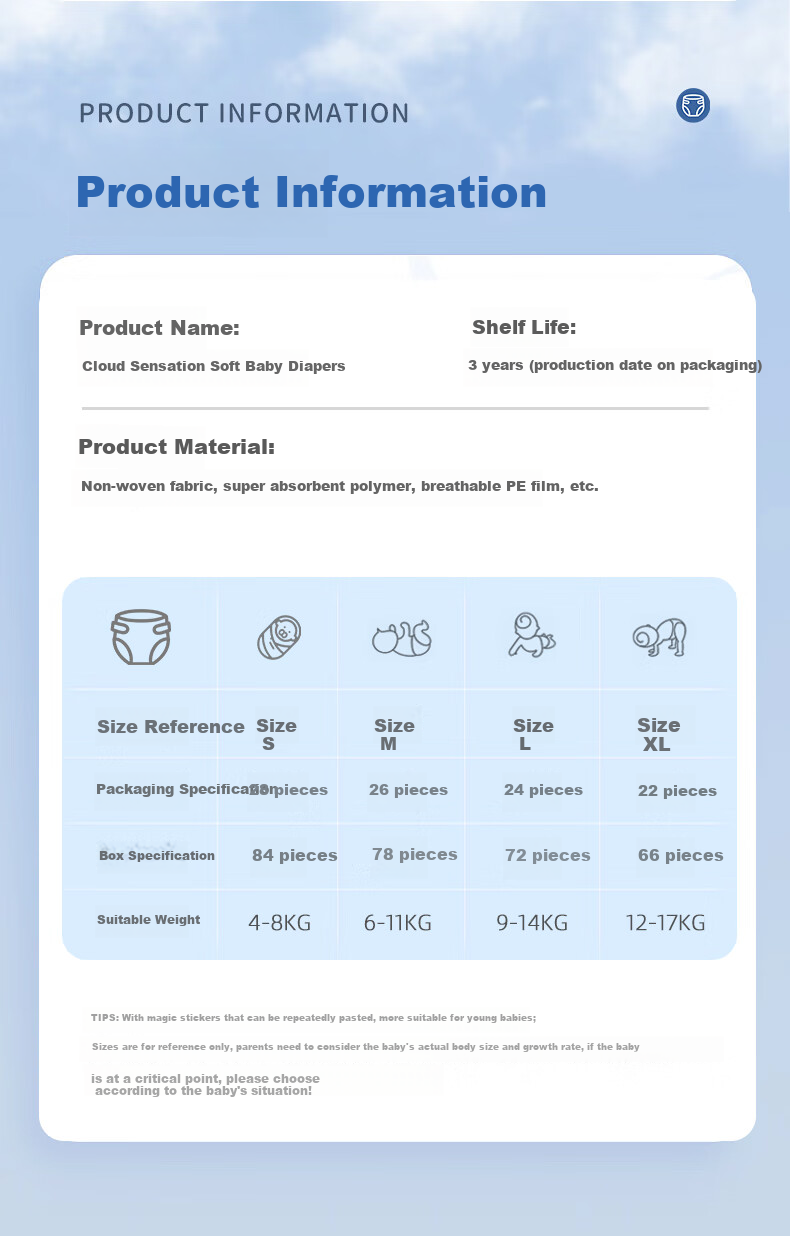 Подгузники DADDY BABY Cloud Soft Cotton L24 (9-14кг), сухие и без протеканий, нежные, ультраабсорбирующие, портативная мини-упаковка
