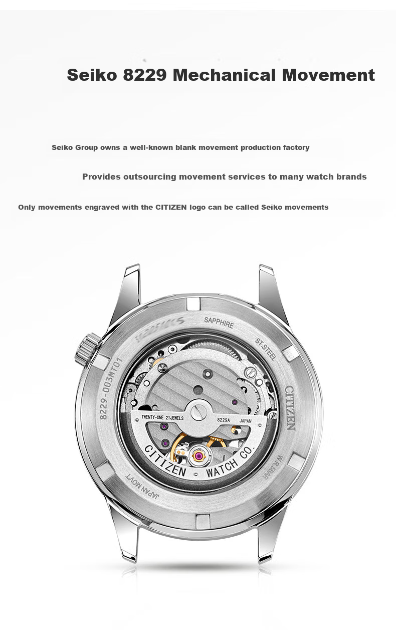 Мужские часы CITIZEN NH9130-17A, механические с автоподзаводом, кожаный ремешок, винтажный дизайн