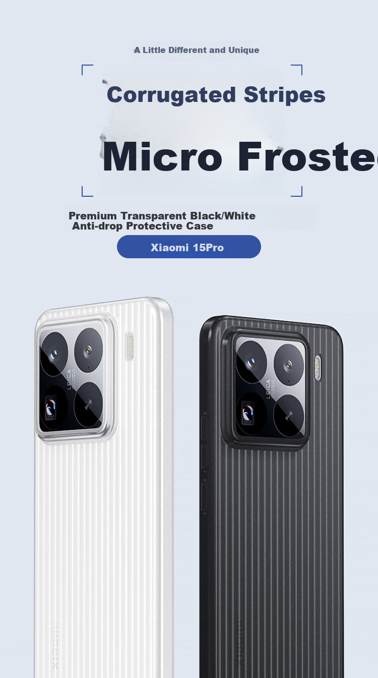 ESCASE Ультратонкий матовый чехол для Xiaomi 15 Pro, защита камеры, противоударный силиконовый чехол с простым дизайном для мужчин и женщин, грязеотталкивающий, анти-отпечатки пальцев, полупрозрачный белый