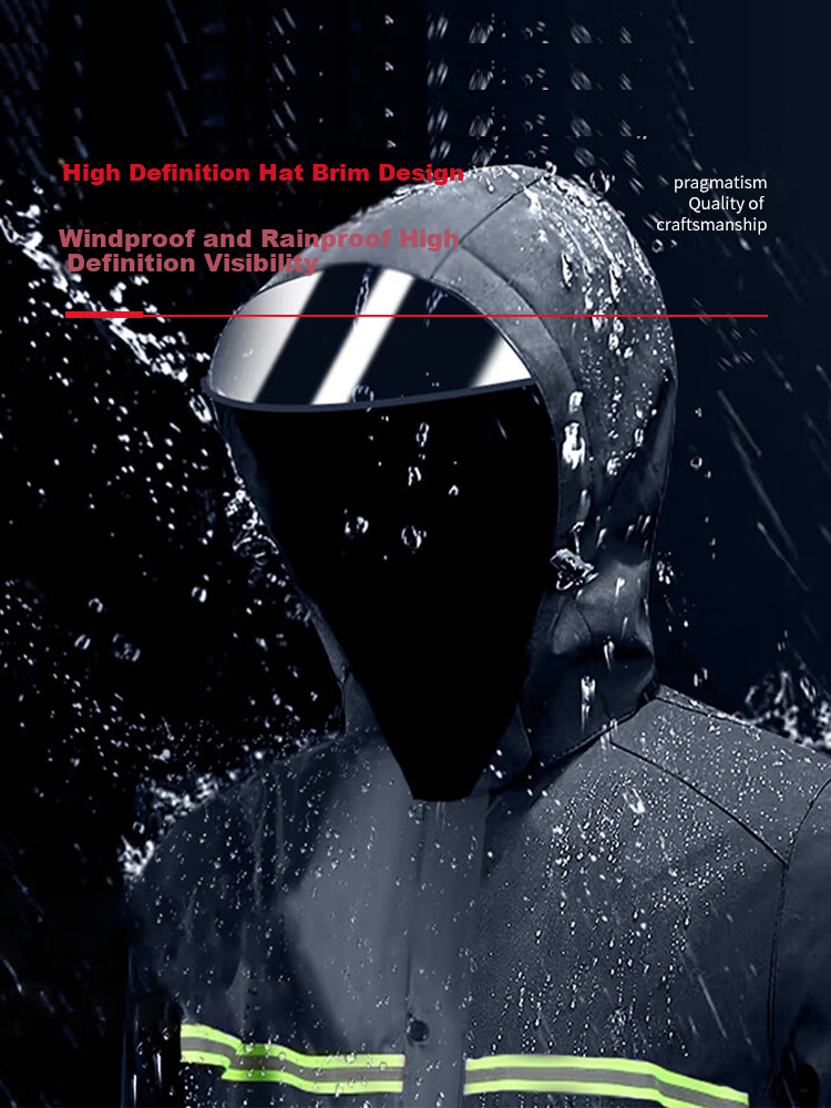 Плащ-дождевик Tongdayu, унисекс, большой и длинный, из Оксфордской ткани, темно-синий TDY-028