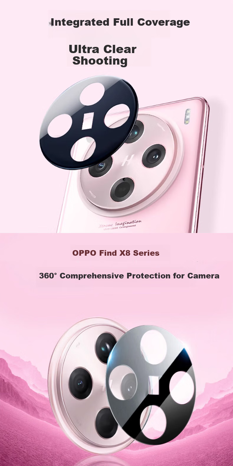 Защитная пленка MAIKUQI для задней камеры OPPO Find X8, комплект из 2 штук, высокая четкость, защита от царапин и падений