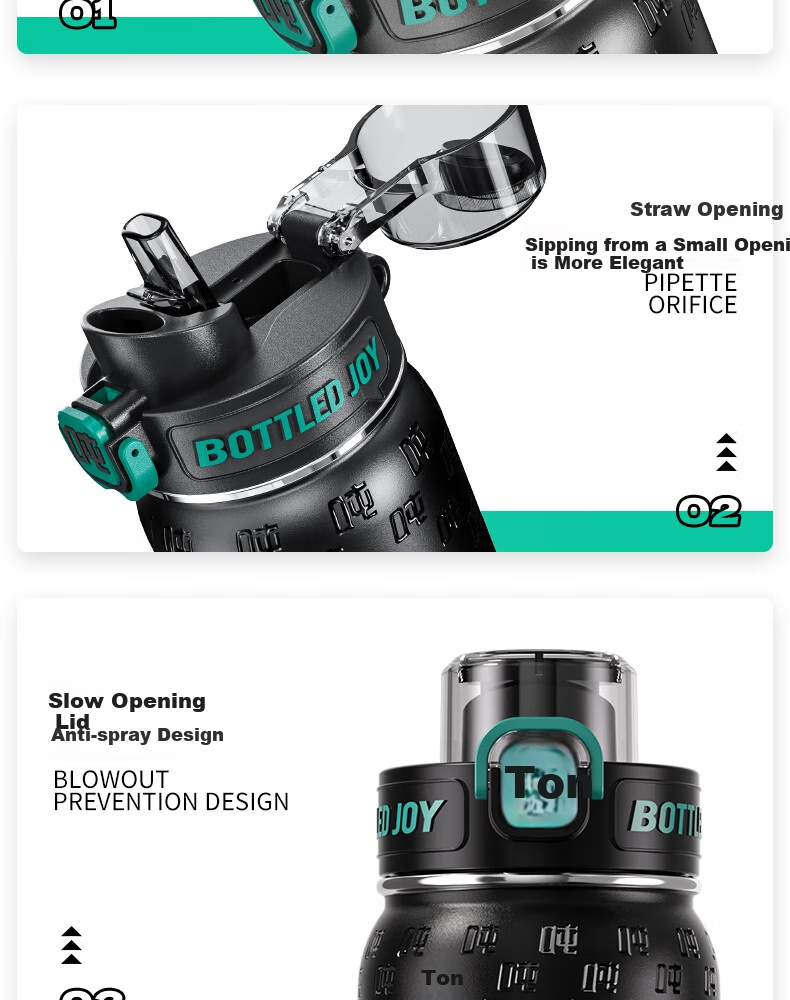 Термос-кружка BOTTLED JOY Ddundun, 750 мл, с ситечком для чая, из нержавеющей стали 316, для спорта, подарок