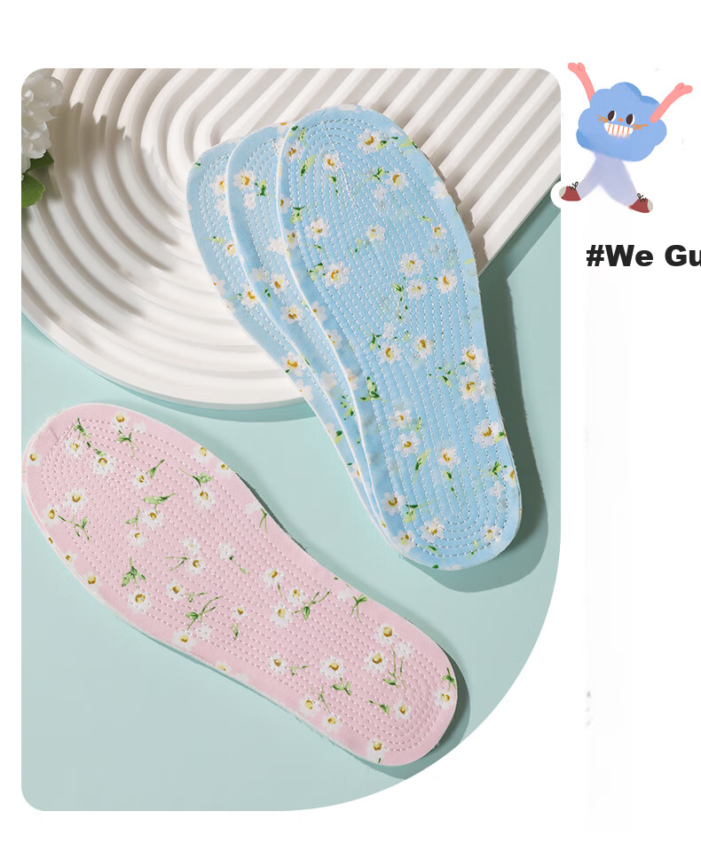 Детские стельки FOOTOPPO, многослойные, из чистого хлопка, для девочек и мальчиков, всесезонные