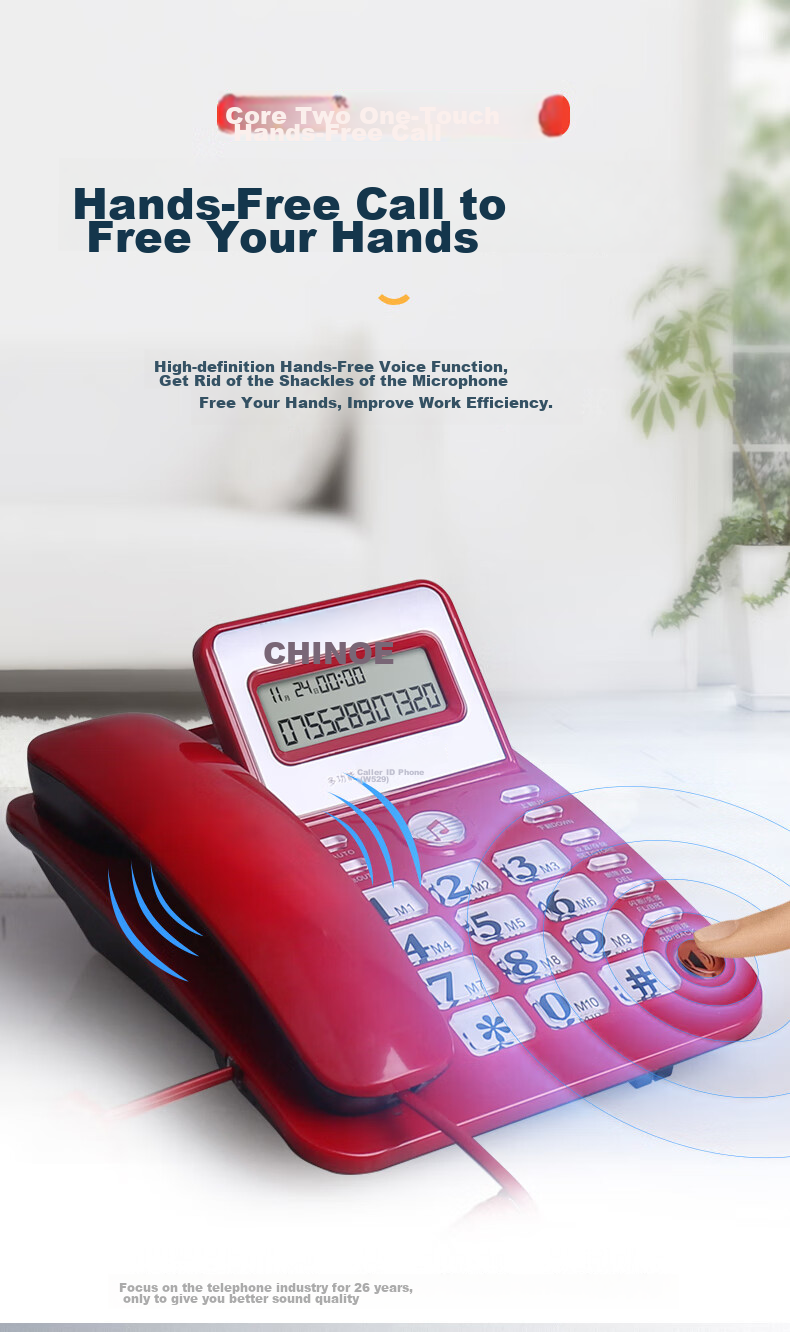 Стационарный телефон CHINO-E W529 белый