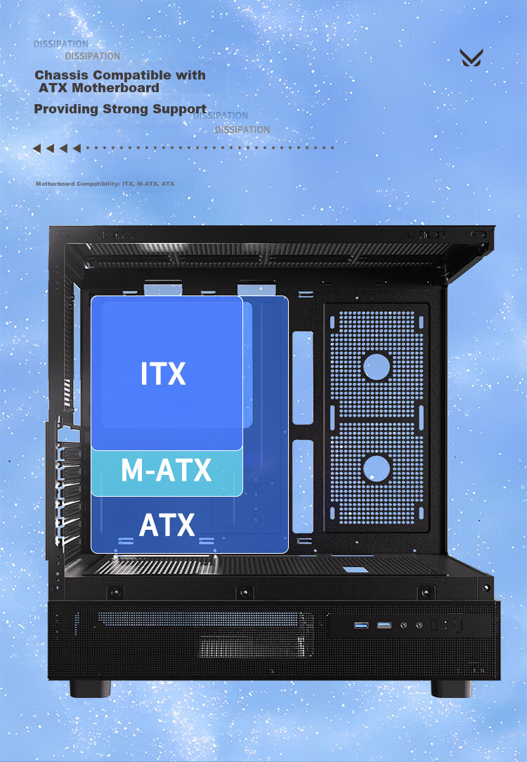 Корпус для ПК FPMAX Time Crystal Z8 Seaside View, ATX, белый
