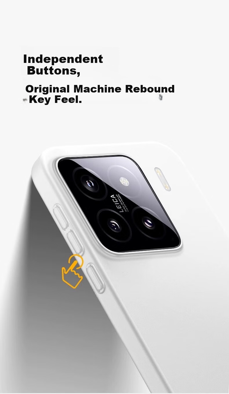 Чехол-накладка EDDGA для Xiaomi Mi 15, ультратонкий, полупрозрачный, с защитой камеры, противоударный, белый