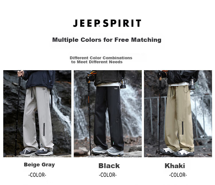 Мужские брюки JEEP SPIRIT, тактические, карго, повседневные, свободные, прямые, трендовые