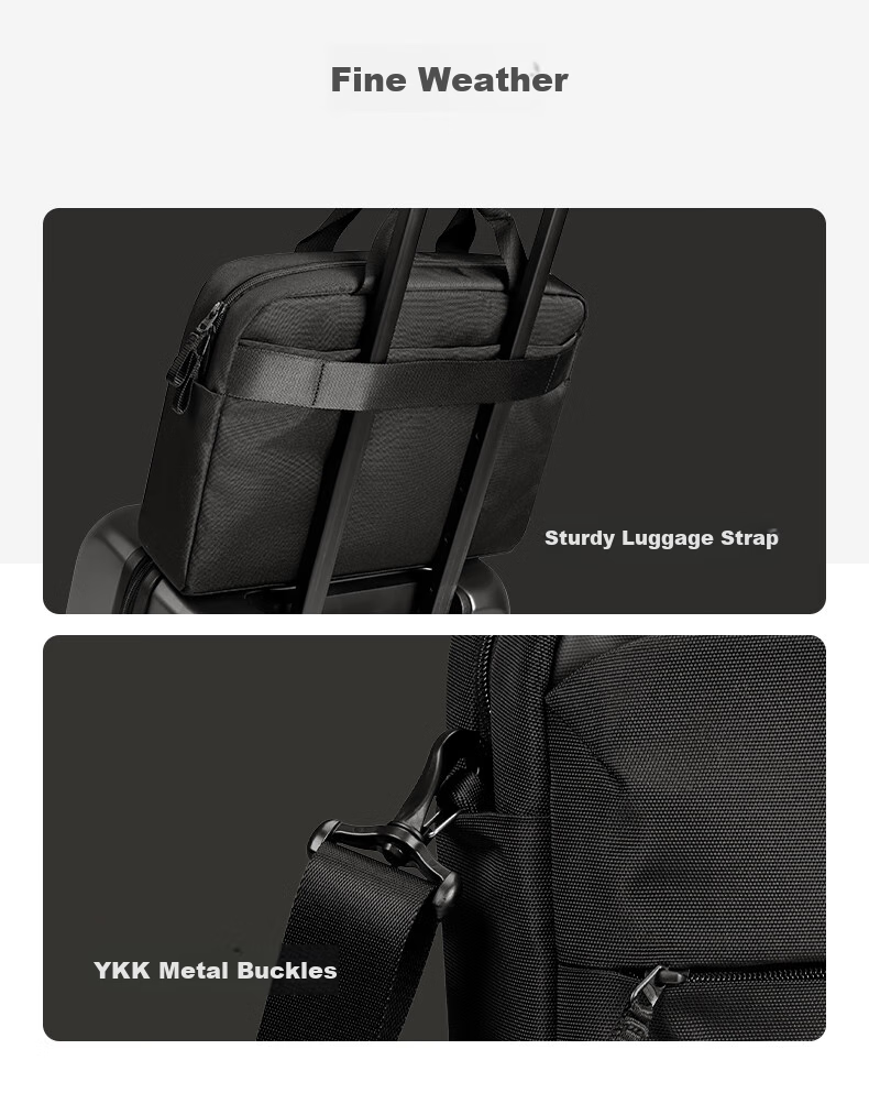 Tomtoc Сумка-портфель для ноутбука, мужская, для бизнеса и путешествий, вместительная, для Apple/Huawei 14 дюймов, Классический черный