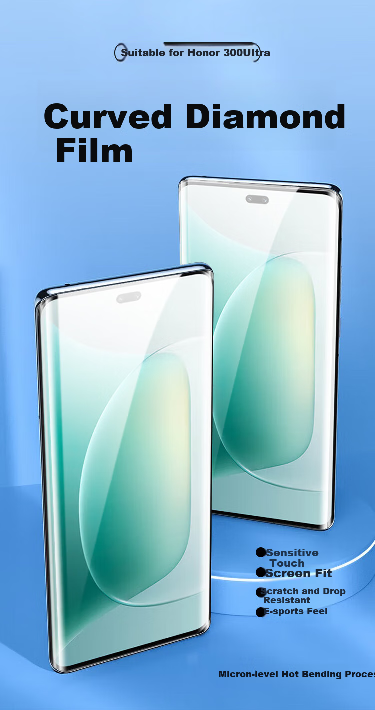 Защитное стекло для экрана KOOLIFE для Honor 300 Ultra, закаленное стекло, полное покрытие экрана, ультратонкое, HD, противоударное, защита от отпечатков пальцев
