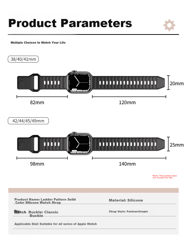 Ремешок BHO для Apple Watch Series 11/Ultra, ступенчатый силиконовый ремешок для IWatch Series 10/9/8/7/6/SE3/2/1, спортивный ремешок