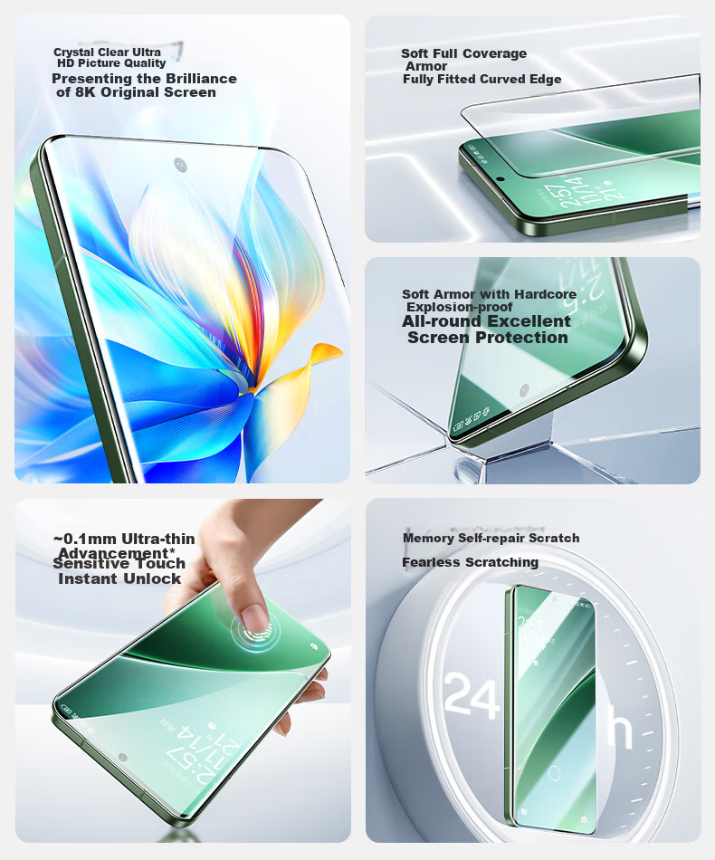 Защитная пленка Shanmo для Xiaomi 15 Pro/S Pro/15 Ultra, ультразвуковая, мягкая, закаленное стекло, 3D полноэкранное покрытие, противоударная, антиотпечатки, 2 шт.