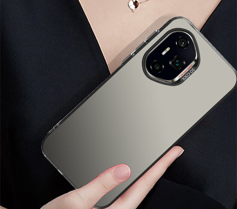Чехол для телефона Baozou, совместимый с Honor 300 Ultra, силиконовый, с мягкими краями, противоударный, с лазерным градиентом, матовый, серый