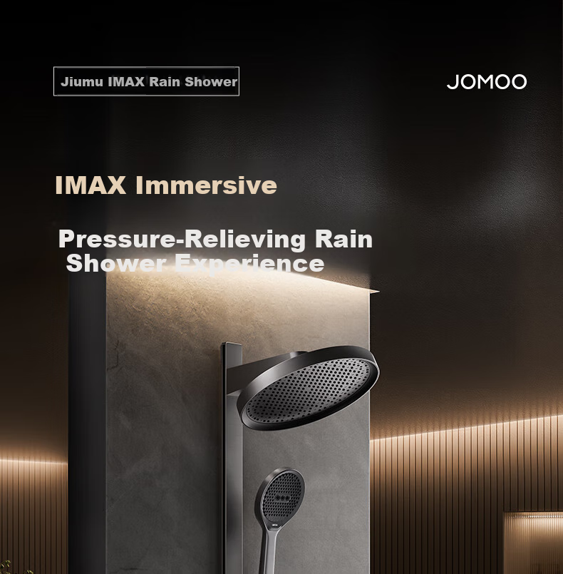 Умный набор для душа JOMOO IMAX 1.0, постоянная температура, цифровой дисплей, шелковый дождь, клавиши пианино, серый