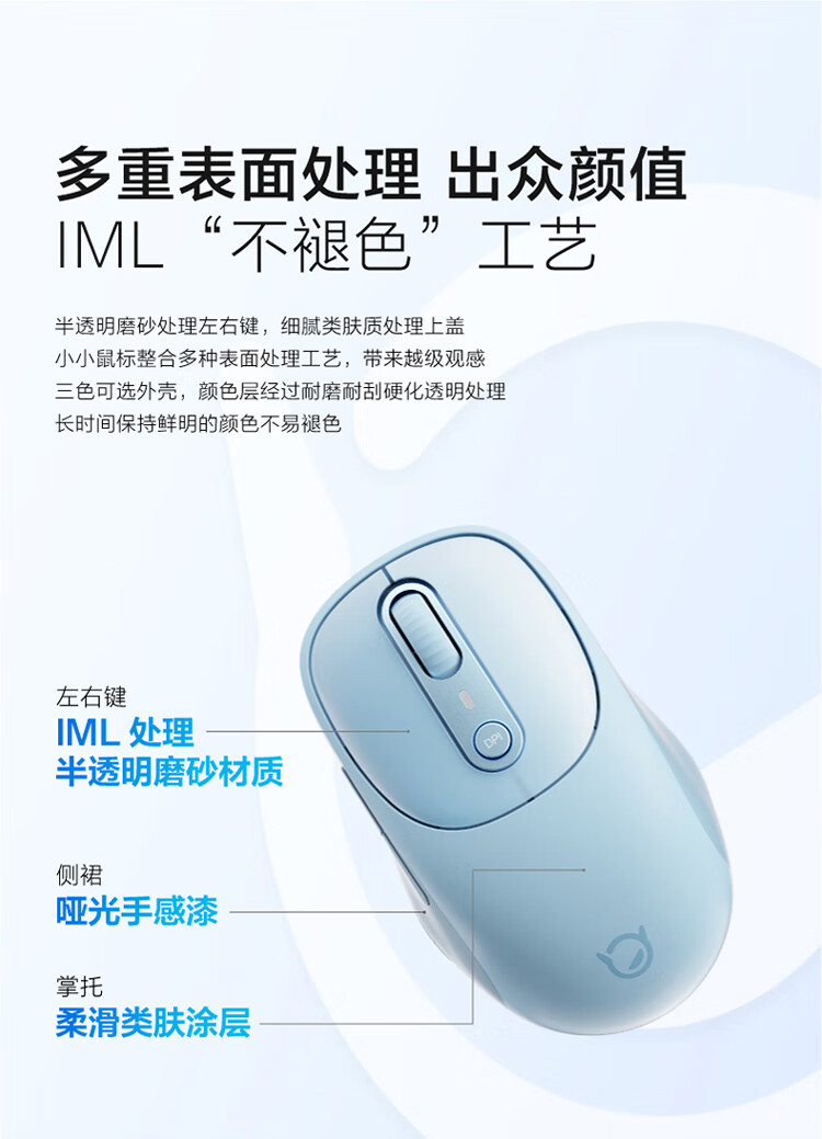 联想（Lenovo）小新蓝牙鼠标Plus 月慕白 人体工学设计商务办公轻音便携 华为小米戴尔华硕苹果通用
