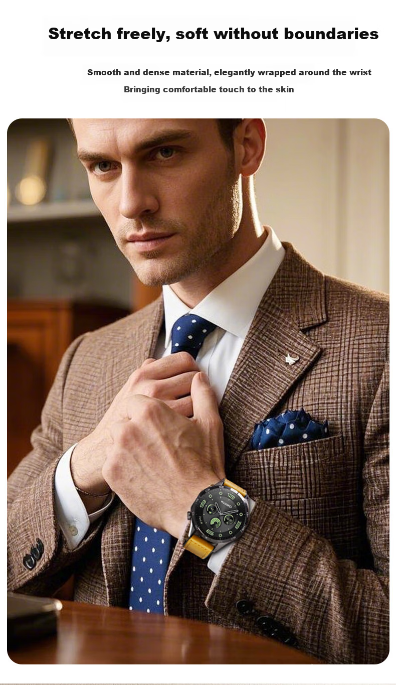 Кожаный ремешок CangHua для Huawei Watch GT6/6PRO/GT5/GT4/GT3/Watch5/4pro/Watch3, с магнитной застежкой "Безумная лошадь"