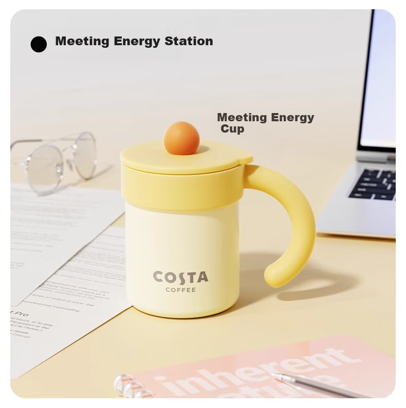 COSTA Термокружка для кофе и воды, стильная, из нержавеющей стали, 400 мл, для мужчин и женщин, подарок на День святого Валентина, розовый