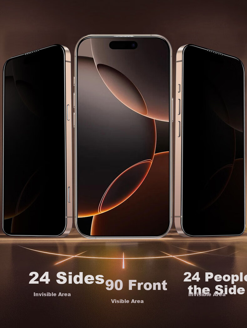 Защитное стекло Smorss для iPhone 16/15, антишпионское, противоударное, полное покрытие