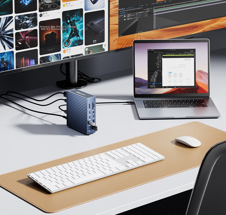 Док-станция Acasis USB4, 40 Гбит/с, 8K, 3 дисплея, 2.5G Ethernet, HDMI, для Mac Mini/M1/M2/M3/M4 Pro/Max DS-9007