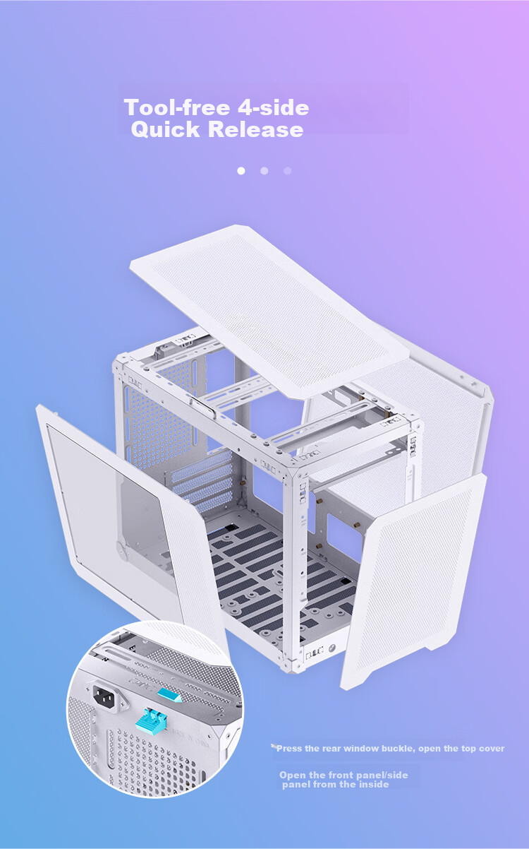 Корпус JONSBO C6 MAX White MATX, Mini-ITX, черный