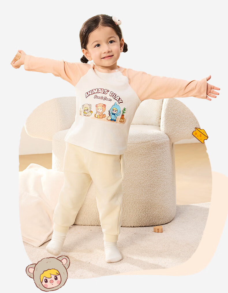 Детская футболка с длинным рукавом ibaby Bubble Mate, с мультяшным принтом, для мальчиков и девочек, базовый слой для детей старшего возраста