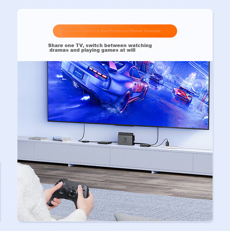 HDMI-переключатель SAMZHE QH33, 3 входа 1 выход, 4K HD, для компьютера, ТВ-приставки к монитору, проектору