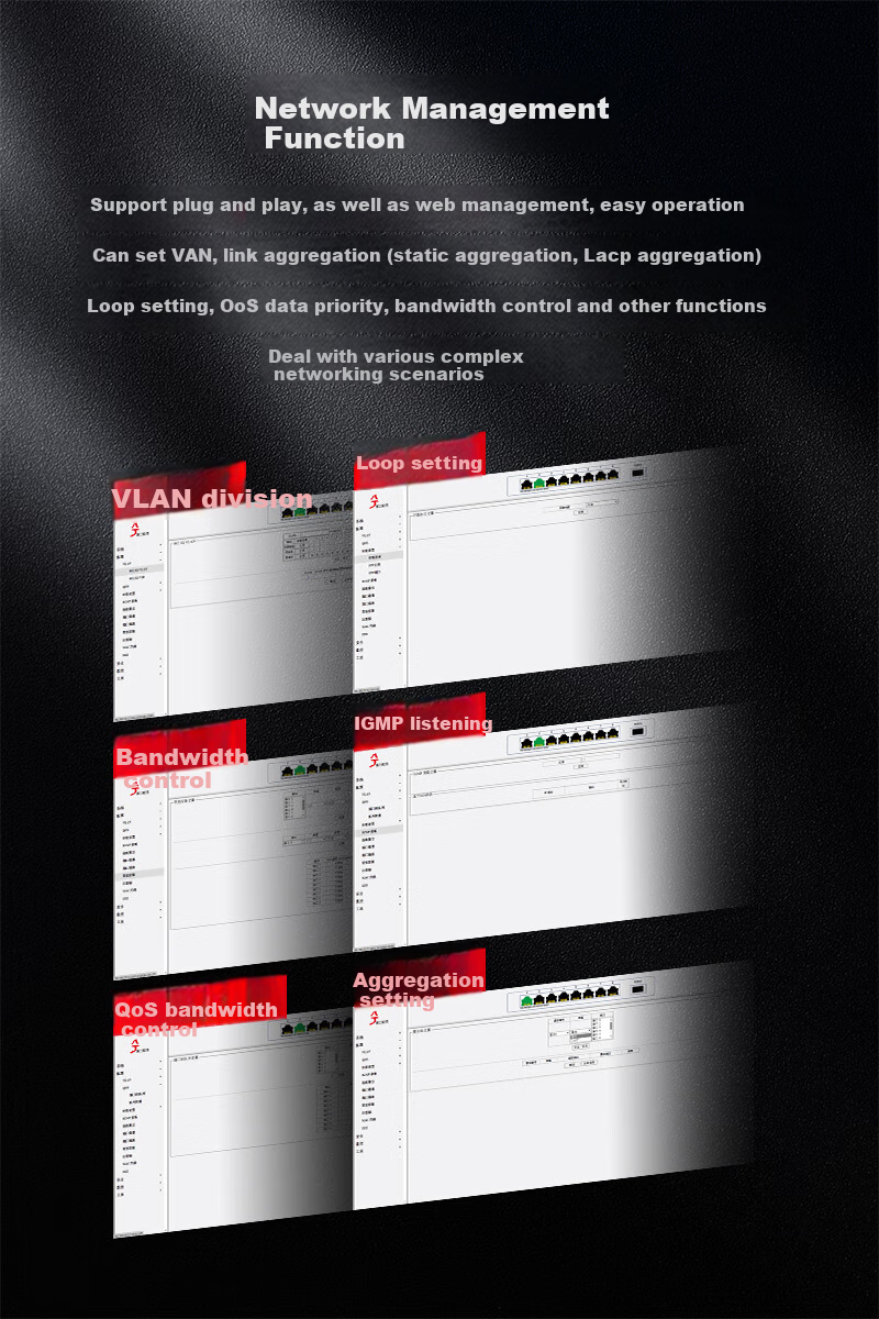 Коммутатор Xike 10 портов