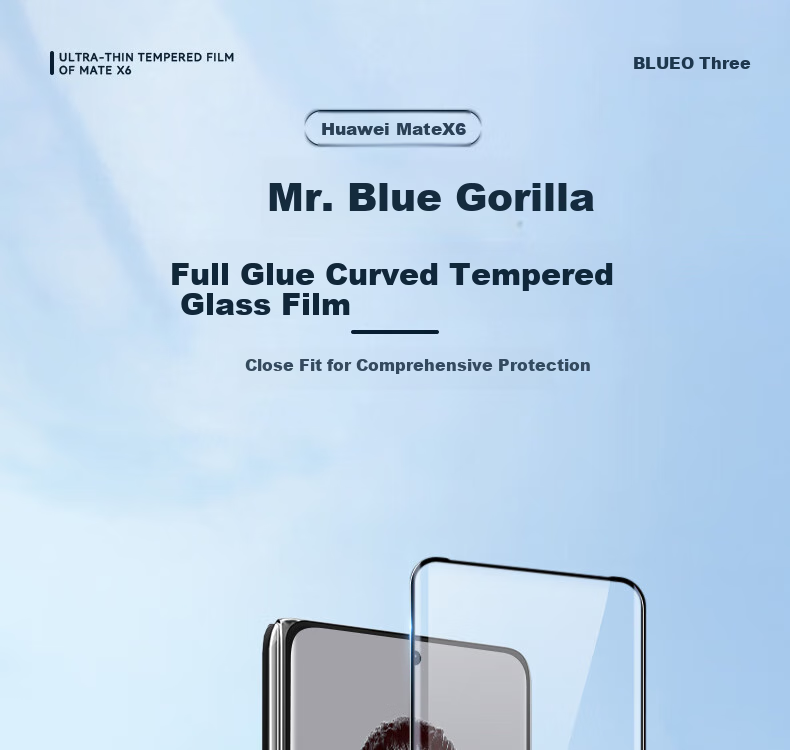 Защитное стекло BLUEO для Huawei Mate X6, полноэкранное, противоударное, HD, прозрачное